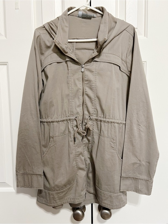 Athleta Jackets & Blazers - Athleta Hooded Anorak Utility Jacket Drawstring Waist Large Athleisure Coastal